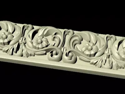 Central decor ornament for furniture 3D model 769