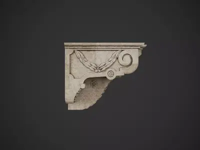 Classical Stone Carving Set Low-poly 3D model