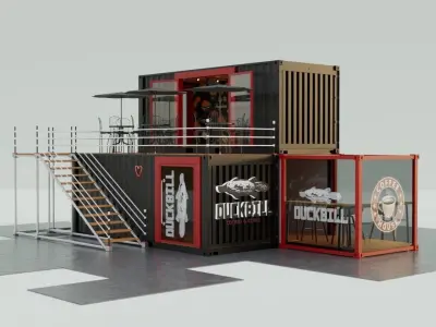 Duckbill cookies  coffee Low-poly 3D model