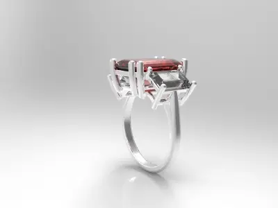 Big ruby ring  3D print model