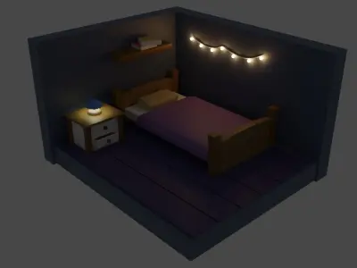 Bed Room Free 3D model