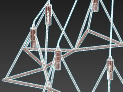 gitter geometric chandelier 3D model