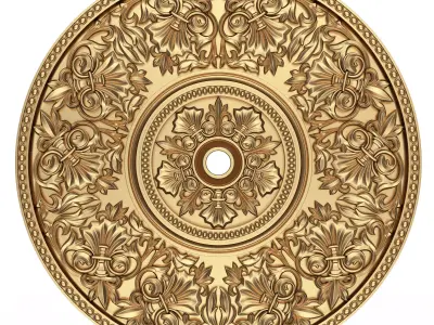 Ceiling Rosette 07 Low-poly 3D model