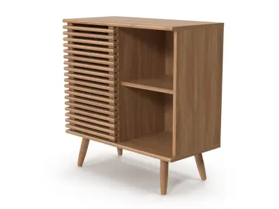 Wooden Sideboard v1 Low-poly 3D model
