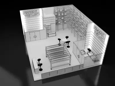 Booth Exhibition Stand a279b  3D model