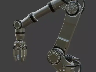 Industrial Robotic Arm 3D Model 3D model