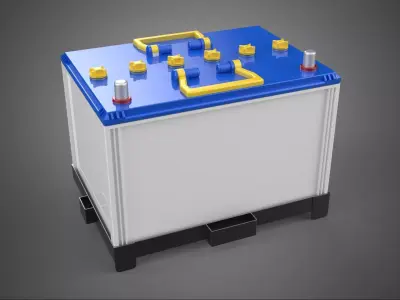 BRACKET HOLDER MOUNT CASE ACCU BATTERY ACCUMULATOR VEHICLE VOLT 3D model