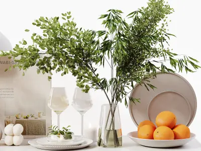 Decorative Set 251 Low-poly 3D model