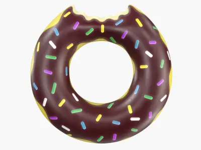 Donut Pool Float PBR 3D model