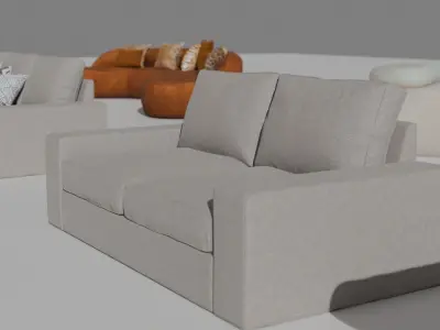 Sofas  Armchairs and chairs PACK Low-poly 3D model