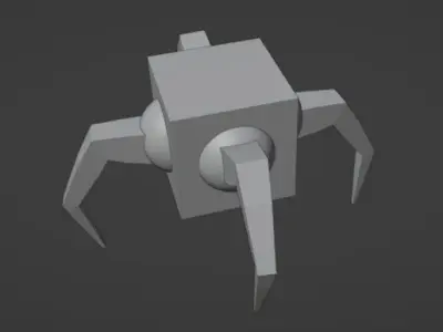 Creature robot Free low-poly 3D model