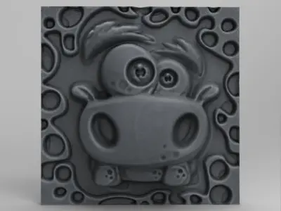 cartoon frame decor  3D print model