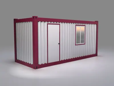 Office Container Low-poly 3D model