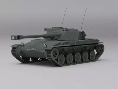 AMX ELC Bis Low-poly 3D model