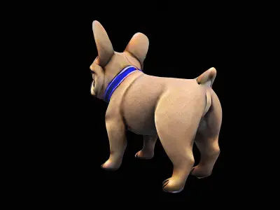 stylized bulldog 3D model