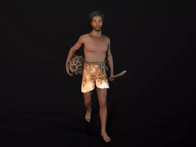 hominid Low-poly 3D model