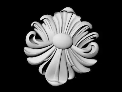 Central decor ornament for furniture 3D model 110