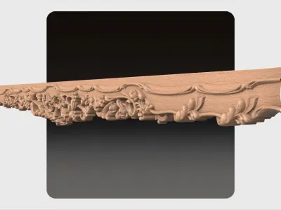 Carved decor ornament for cnc 04 3D model