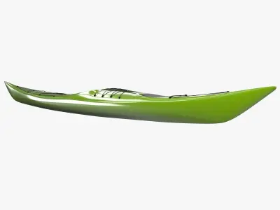 Kayak with paddles 3D model
