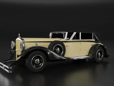 Maybach DS8 Zeppelin 1938 Low-poly 3D model