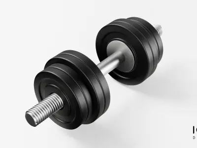 Dumbell By IqonicDesign 2388-01 Low-poly 3D model