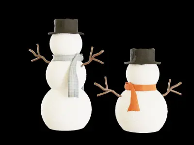 FREE Snowman Christmas and New years thank gift Free 3D model