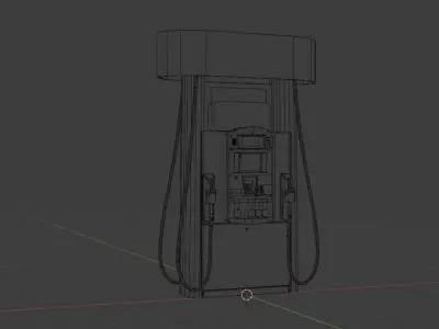 Gas Pump  Low-poly 3D model