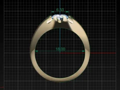 Gem ring 3D print model