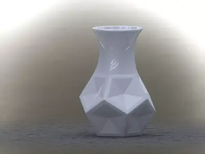 Geod vase with geometric design Free 3D model
