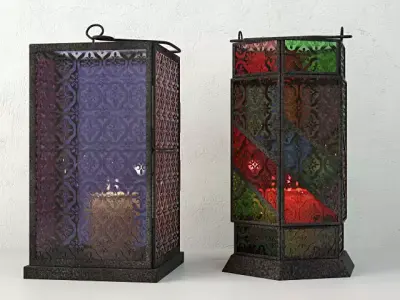 Moroccan Votive Lamps 3D model