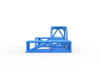 Frame of Supermodified rear engine race car Scale 1 to 25 3D print model
