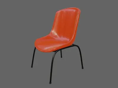 Plastic Shell Chair - Cadeira Concha Low-poly 3D model