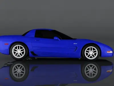 Chevrolet Corvette Z06 Low-poly 3D model