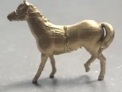 3d horse gold or silver 3D model