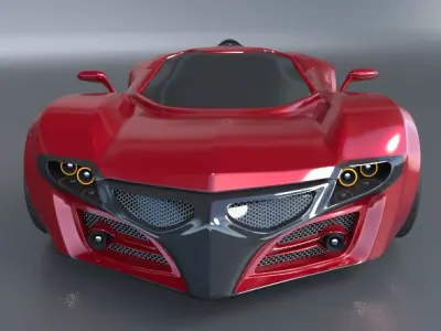 Axanos concept car 3D model