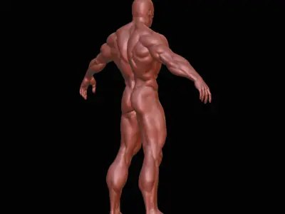 Bodybuilder male figurine 3D print model
