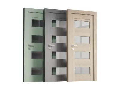 Modern interior door 16 3D model