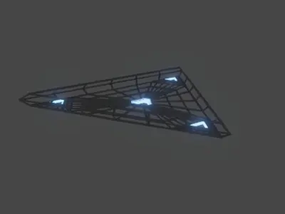 Triangle UFO Free low-poly 3D model