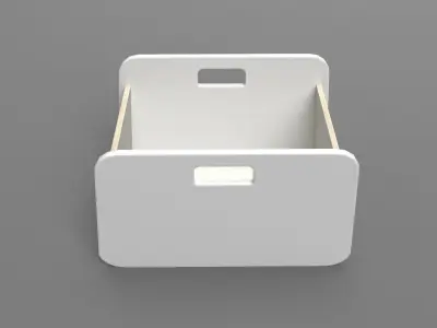 BacUp1Box White Low-poly 3D model