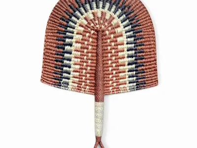 African Handwoven Fan 15 3D model