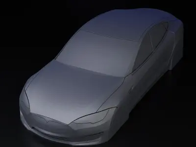 Tesla model S simplified decorative model 3D print model