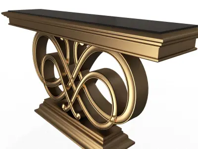 Luxury Console Table 03 Low-poly 3D model