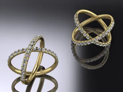 Jewelry Ring Gold 3D print model