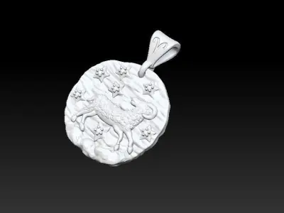 Horoscope Aries pendant 3D print model
