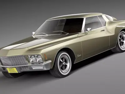 Buick Riviera GS Boattail 1971 3D model
