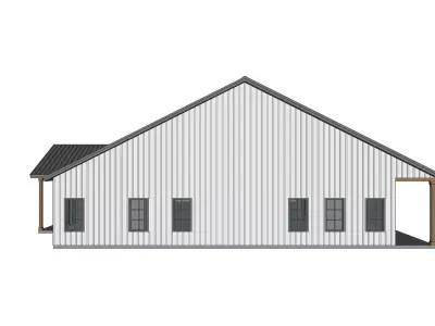 Barndominium House 070 -Archimple LLC Low-poly 3D model