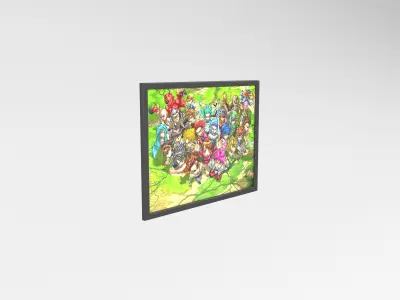 Little Fighter Online Painting v1 001 Free low-poly 3D model