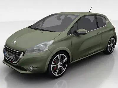 Peugeot 208 GTI Low-poly 3D model