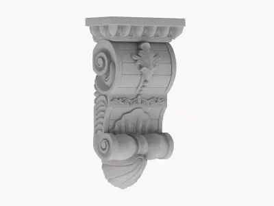 Scroll Corbel 40 3D model