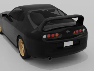 Toyota Supra mk4 game ready  Low-poly 3D model